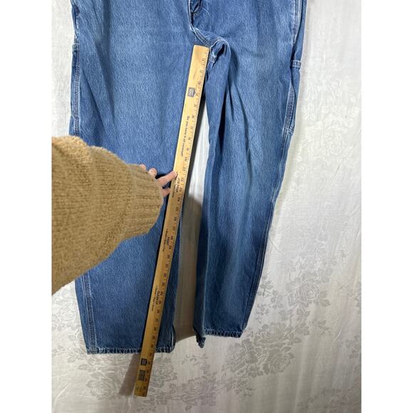 Carhartt FR Jeans 38x32 Blue Denim Carpenter FR813 Fire Resistant 2112 Cat2 - Picture 9 of 14